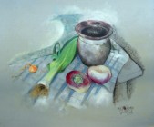  naturte morte aux poireaux n° 831 1963 