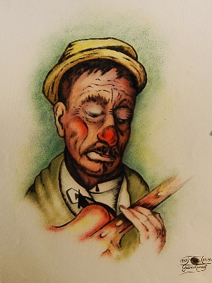  le clown musicien 1978  n°1190